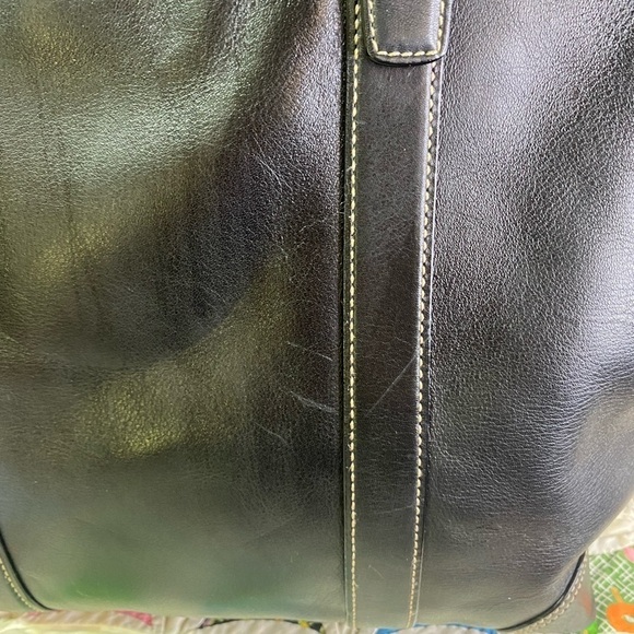 Coach Hampton Legacy 6491 black roomy leather 1 compartment adjustable straps - Picture 11 of 15